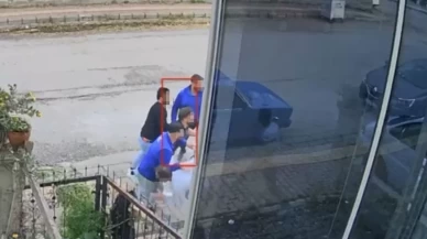 Çiçeklere çamaşır suyu döktüler! Kavga güvenlik kamerasına yansıdı