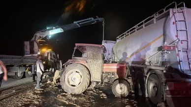 Iğdır-Doğubayazıt yolunda traktör ile kamyon çarpıştı: 3 yaralı