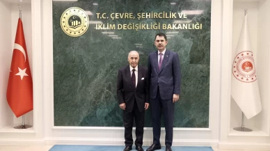 Bakan Kurum, eski TBMM Başkanlarından Hikmet Çetin ile görüştü