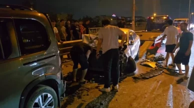 Sancaktepe'de 8 araçlık zincirleme trafik kazası