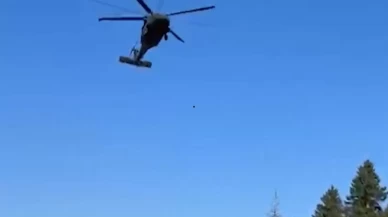 Rize Ayder’de mahsur kalan vatandaşlar helikopterlerle tahliye ediliyor