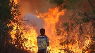 Suriye’nin Bayır - Bucak bölgesinde orman yangını: 3 itfaiyeci yaralandı