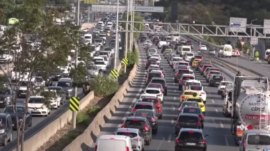 İstanbul'da haftanın ilk iş günü trafik yoğunluğu