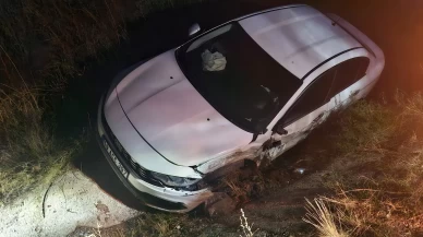 Kontrolden çıkan otomobil şarampole devrildi: 1 yaralı