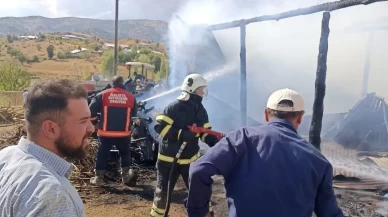 Malatya'da ahır yangını