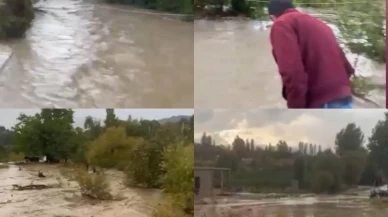 Yağışlar dereleri coşturdu, su taşkınlarına neden oldu