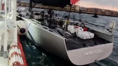 Çanakkale Boğazı'nda sürüklenen tekne kurtarıldı