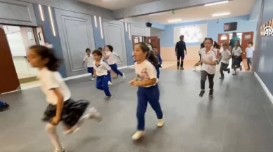 Sirenler çaldı, öğrenciler okuldan çıktı