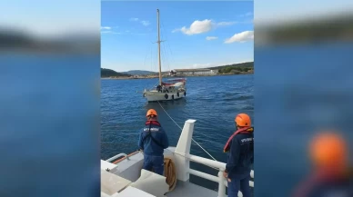 Çanakkale Boğazı'nda tekne sürüklendi