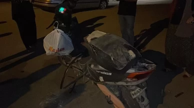 Otomobil elektrikli bisiklete çarptı: 1 yaralı