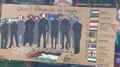 Paris'te binler, Gazze'deki soykırım için yürüdü