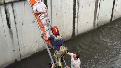 Bakırköy’de su kanalına düşen kişi yaralı halde kurtarıldı