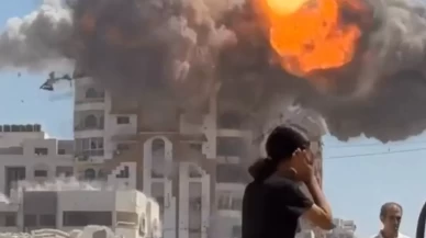 Gazze'ye bir tonluk bombalar yağdı! Çok acı görüntüler...