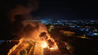 Samsun'da kereste fabrikası alevlere teslim oldu