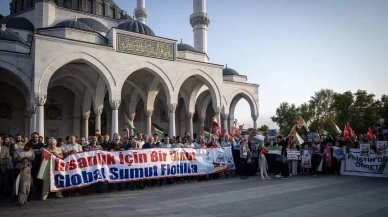 Başkentte Filistin ve Küresel Sumud Filosu'na destek