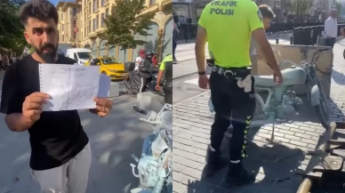 Fatih’te trafikten men edilen motosikletini ateşe verdi: 'Sinirle yaktım'