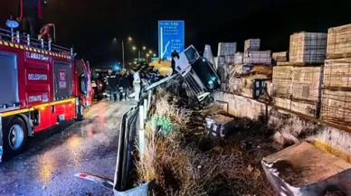 Amasya’da tanker devrildi: 1 yaralı