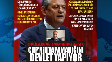 Eski Devlet Bakanı CHP'li Mehmet Sevigen, Özgür Özel'i suçladı: SENDEN KORKMUYORLAR! İDDİALARIN %1'İ DOĞRUYSA EĞER....