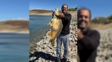 Elazığ’da 21 kiloluk dev sazan avlandı