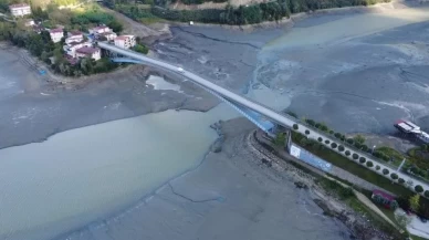 "Saklı cennet" Ayvacık'ta baraj suları çekildi