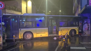 Kartal’da İETT dehşeti! Kontrolden çıkan otobüs binaya çarptı