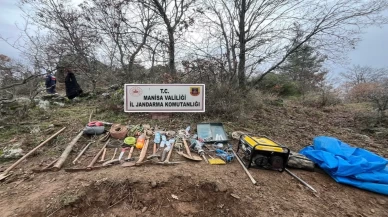Gördes’te yer altı operasyonu! Kaçak kazıya suçüstü