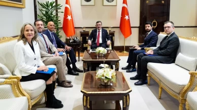 Cumhurbaşkanı Yardımcısı Yılmaz, ABD Büyükelçisi Barrack'ı kabul etti