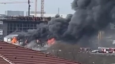 İnşaat alanında yangın!