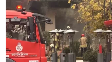 Metruk binada korkutan yangın