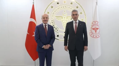 Sağlık Bakanı Memişoğlu, YÖK Başkanı Özvar ve beraberindeki heyetle görüştü