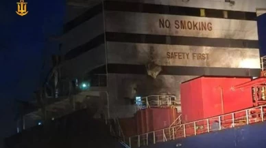 Türk gemisi Rus İHA’sı tarafından hedef alındı! O anlar ilk kez yayınlandı