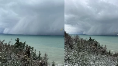 Karadeniz üzerinde sıra dışı manzara! Sosyal medyada gündem oldu