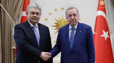 Cumhurbaşkanı Erdoğan, Koşerbayev'i kabul etti
