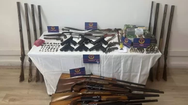 Manisa'da evden cephanelik çıktı