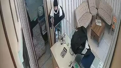 İş yeri sahibi çığlık attı, soyguncu kaçtı!