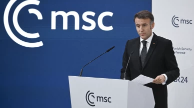 Macron Münih'te resti çekti: Rusya'ya boyun eğmek yok, daha fazla baskı var