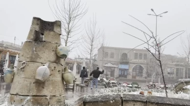 Aksaray'ın yüksek kesimlerinde kar başladı