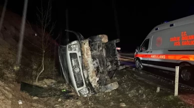 Uşak’ta korkunç kaza! İşçi minibüsü şarampole uçtu: 17 yaralı