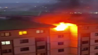 Hatay'da yangın sırasında tüp patladı! 13 kişi mahsur kaldı