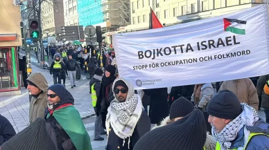 Stockholm'de soykırımcı İsrail'e protesto! “Batı Şeria’nın ilhakına hayır”