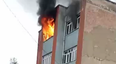 Karabük'te korkutan yangın! 4. katta alevler yükseldi