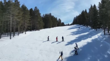 Dünyada nadir görülen kristal kar Sarıkamış’ta! Kayak tutkunları akın etti