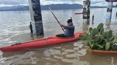 Köyceğiz’de Venedik manzaraları: Sokaklarda kanolarla gezdiler