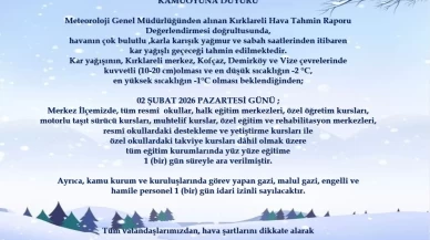 Kar kalınlığı 20 santimetreyi bulacak, eğitim durdu!