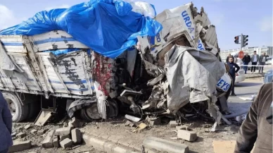 Freni patlayan kamyon dehşet saçtı