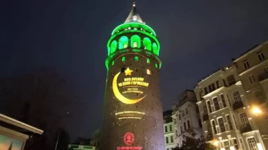 Galata Kulesi iftar vaktinde yeşille aydınlanacak