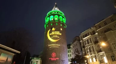 Galata Kulesi iftar vaktinde yeşille aydınlanacak