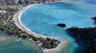 Yağmur sonrası kartpostallık manzara! Ölüdeniz turkuaz rengi ile büyülüyor