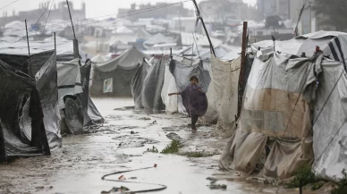 Filistinlileri bu kez sel vurdu! Gazze'de yürek sızlatan görüntüler...