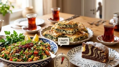 1 saatte hazır şipşak menü: Kısır, ıspanaklı börek ve zebra kek!